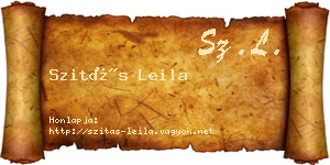 Szitás Leila névjegykártya