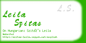 leila szitas business card